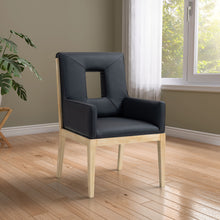 Load image into Gallery viewer, Gwendolyn - Faux Leather Dining Arm Chair With Natural Frame
