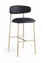 Load image into Gallery viewer, Lupita - Vegan Leather Upholstered Bar Stool With Brushed Gold Frame (Set of 2)