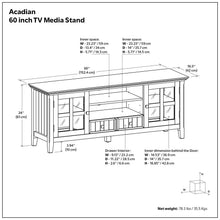 Load image into Gallery viewer, Acadian - TV Media Stand - Rustic Natural Aged Brown