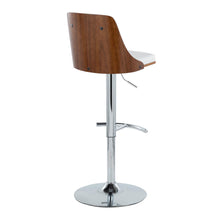Load image into Gallery viewer, Gianna - Mid Century Modern Adjustable Barstool With Swivel With Rounded T Footrest (Set of 2)