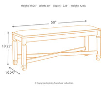 Load image into Gallery viewer, Tyler Creek - Upholstered Bench - Black / Grayish Brown