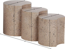 Load image into Gallery viewer, Dimple - 3 Piece Modular End Table - Terazzo Finish