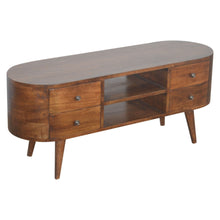 Load image into Gallery viewer, Solid Wood Rounded Entertainment Unit