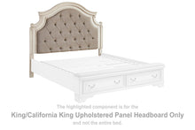 Load image into Gallery viewer, Realyn - King/Cal King UPH Panel HDBD - White / Brown / Beige