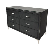 Load image into Gallery viewer, Crown Mark Furniture Lucinda 6 Drawer Dresser in Black image