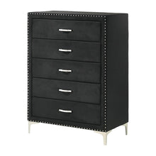 Load image into Gallery viewer, Crown Mark Furniture Lucinda 5 Drawer Chest in Black image