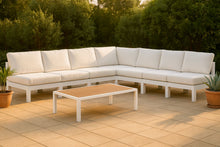 Load image into Gallery viewer, Nizuc - Outdoor Patio 7 Piece Modular Sectional With White Frame