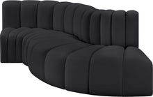 Load image into Gallery viewer, Arc - Faux Leather 4 Piece L-Shaped Modular Sofa