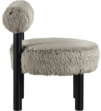Load image into Gallery viewer, Ambre - Vegan Shearling Fabric Upholstered Accent Chair - Taupe