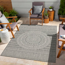Load image into Gallery viewer, Sunshine - 5'3" X 7'3" Indoor, Outdoor Area Rug - Silver - Polypropylene