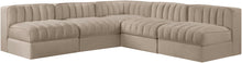 Load image into Gallery viewer, Rummi - Armless Velvet Performance Fabric Upholstered 5 Piece Modular Sectional