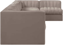 Load image into Gallery viewer, Rummi - Velvet Performance Fabric Upholstered 7 Piece Modular Sectional, L-Shaped (Right)