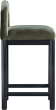 Load image into Gallery viewer, Conrad - Velvet Counter Stool With Black Legs