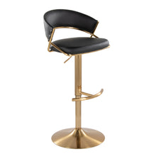 Load image into Gallery viewer, Jie - Contemporary Adjustable Barstool With Swivel With Rounded T Footrest (Set of 2)