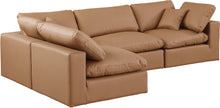 Load image into Gallery viewer, Comfy - 4 Piece Faux Leather Modular Armless Sectional