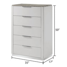 Load image into Gallery viewer, Jazz - 5 Drawer Chest - White