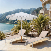 Load image into Gallery viewer, Amalfi - Aluminum Patio Umbrella - Light Brown Base / White Pole