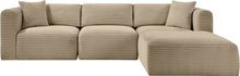 Load image into Gallery viewer, Shaggy - Fabric 4 Piece Modular Sectional