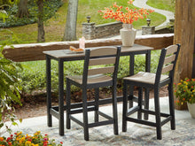 Load image into Gallery viewer, Shoreline Beach - Outdoor Counter Table And 2 Barstools (Set of 3) - Black / Beige