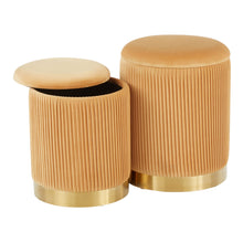 Load image into Gallery viewer, Marla - Contemporary Nesting Pleated Ottoman Set