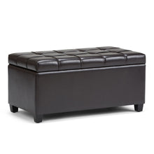 Load image into Gallery viewer, Sienna - Upholstered Storage Ottoman Bench