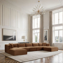 Load image into Gallery viewer, Shaggy - Fabric 7 Piece Modular Sectional With 2 Ottomans