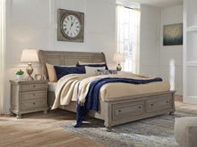 Load image into Gallery viewer, Lettner - Queen Rails with Roll Slats - Light Gray