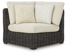 Load image into Gallery viewer, Kimora - Corner With Cushion - Beige / Dark Brown