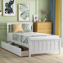 Load image into Gallery viewer, Platform Bed With Two Drawers
