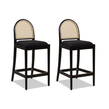 Load image into Gallery viewer, Panama - Curved Back Cane Counter Stool (Set of 2)
