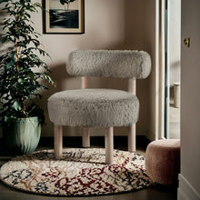 Load image into Gallery viewer, Ambre - Vegan Shearling Fabric Accent Chair - Taupe