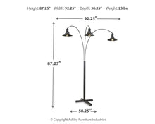 Load image into Gallery viewer, Sheriel - Metal Arc Lamp - Black