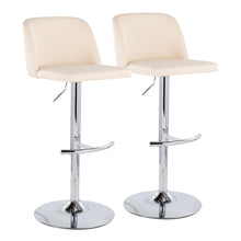 Load image into Gallery viewer, Toriano - Contemporary Adjustable Barstool With Swivel & Rounded T Footrest (Set of 2)