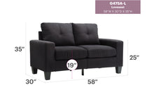 Load image into Gallery viewer, Newbury - Track Arm Loveseat For Cozy Spaces