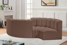 Load image into Gallery viewer, Arc - Faux Leather 4 Piece Curved Modular Sofa