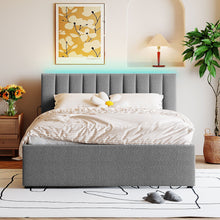 Load image into Gallery viewer, Upholstered Platform Bed With Trundle