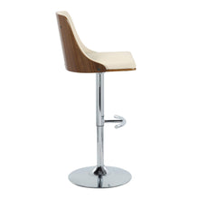 Load image into Gallery viewer, Gianna - Mid Century Modern Adjustable Barstool With Swivel With Rounded T Footrest (Set of 2)