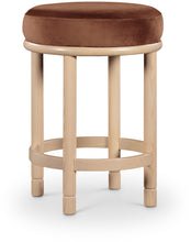 Load image into Gallery viewer, Monette - Counter Stool With Natural Base - Cognac