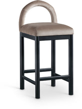 Load image into Gallery viewer, Conrad - Velvet Counter Stool With Black Legs