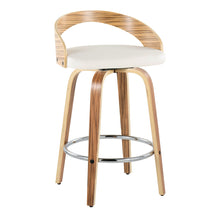Load image into Gallery viewer, Grotto - Mid Century Modern Fixed Height Counter Stool With Swivel With Round Footrest (Set of 2)