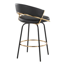 Load image into Gallery viewer, Jie - Fixed Height Contemporary Counter Stool With Swivel Round Footrest (Set of 2)