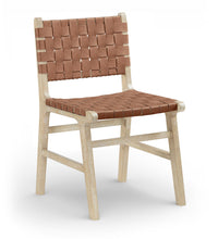 Load image into Gallery viewer, Entwine - Vegan Leather Upholstered Dining Chair - Painted Natural