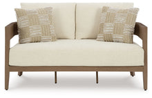 Load image into Gallery viewer, Serene Bay - Loveseat With Cushion - Dark Brown / White
