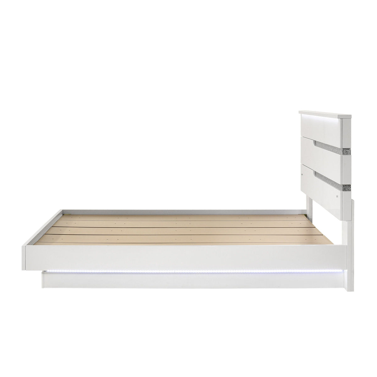 Paradox - 5/0 Queen Panel Rails & Slats - White