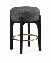 Load image into Gallery viewer, Torino - Backless Counter Stool With Brushed Black Base (Set of 2)