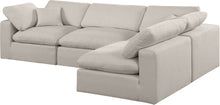 Load image into Gallery viewer, Comfy - 4 Piece Linen Fabric Modular Armless Sectional