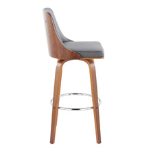 Load image into Gallery viewer, Gianna - Mid Century Modern Fixed Height Barstool With Swivel With Round Footrest (Set of 2)