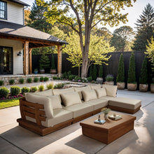Load image into Gallery viewer, Mirella - 5 Piece Water Resistant Fabric Upholstered Outdoor Patio Modular Sectional