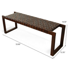 Load image into Gallery viewer, Christina - Bench - Cognac / Dark Brown / Tan