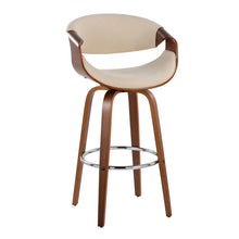 Load image into Gallery viewer, Curvini Mid - Century Modern Fixed Height Barstool With Swivel (Set of 2)